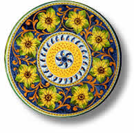 Tavoli in ceramica toscana dipinta a mano